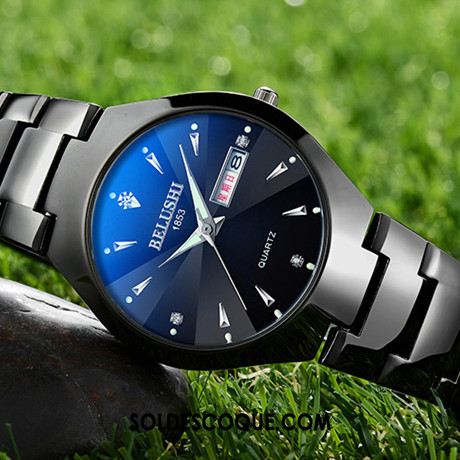 Montre Homme Montre À Bracelet Tendance Femme Le Nouveau Montre À Quartz Soldes