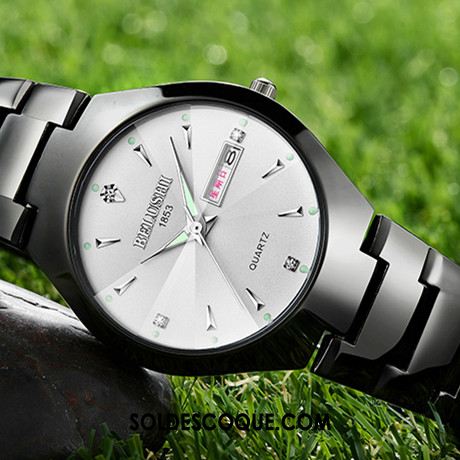 Montre Homme Montre À Bracelet Tendance Femme Le Nouveau Montre À Quartz Soldes