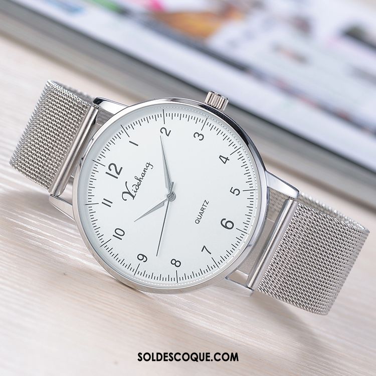 Montre Homme Montre À Bracelet Tendance Simple Le Nouveau Argenté France