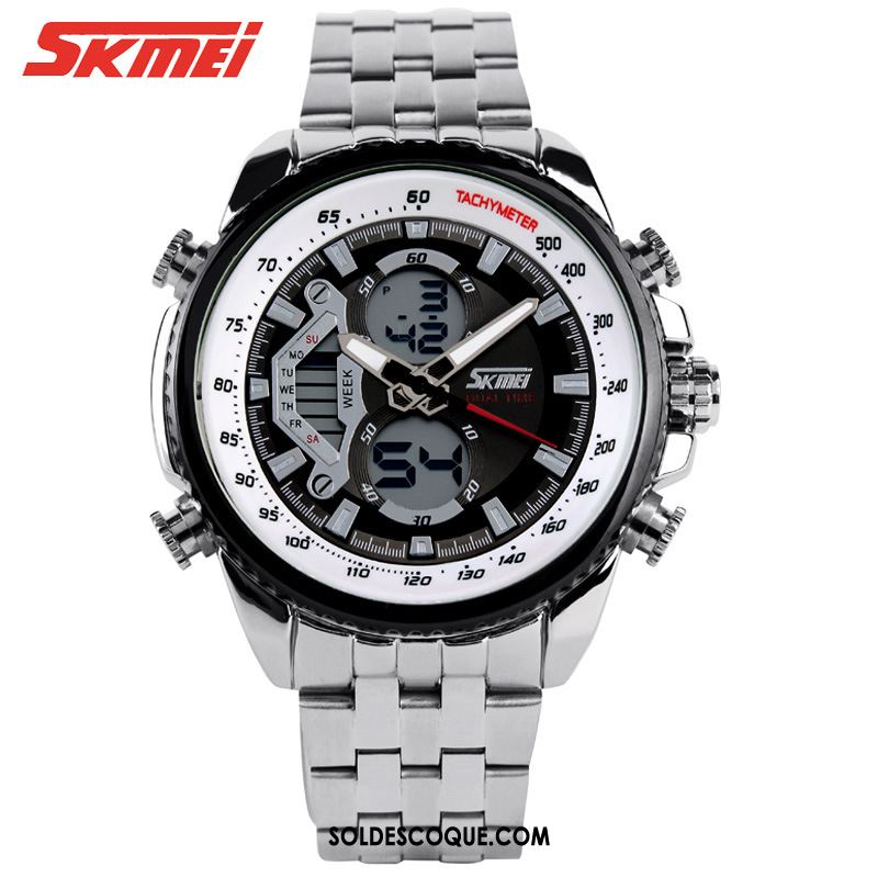 Montre Homme Montre À Bracelet Étudiant Personnalité Montre Numérique Argenté En Vente