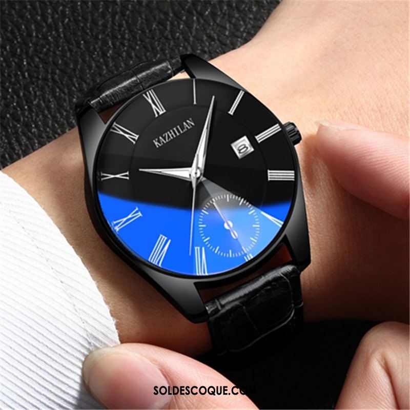 Montre Homme Montre À Quartz Étanche Blanc Amoureux Tendance En Vente