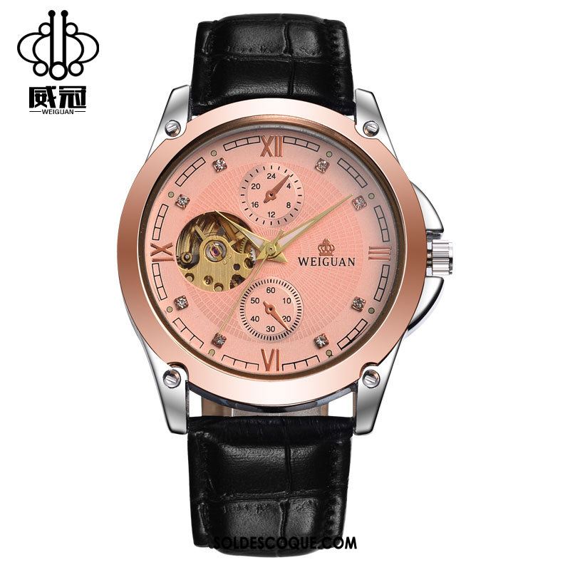 Montre Homme Noir Entreprise Bien Mode Rose En Ligne