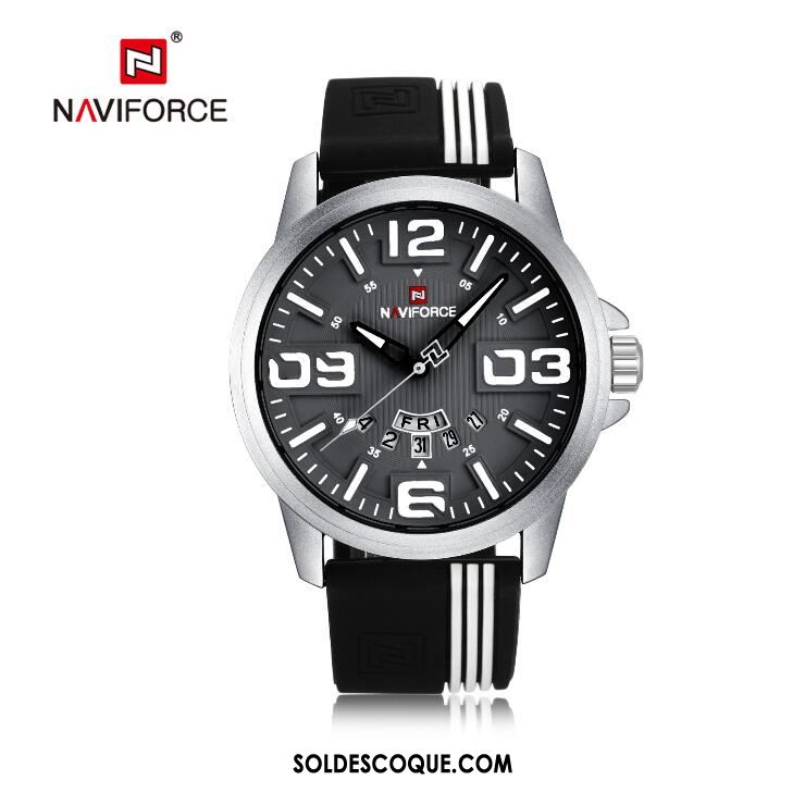 Montre Homme Noir Gros Montre À Bracelet Loisir Étanche Pas Cher