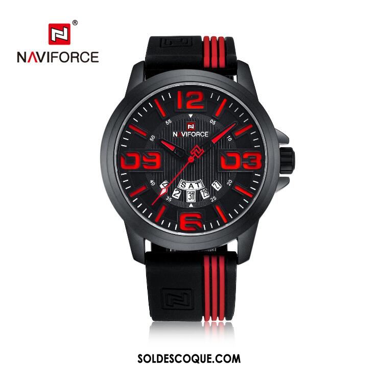 Montre Homme Noir Gros Montre À Bracelet Loisir Étanche Pas Cher