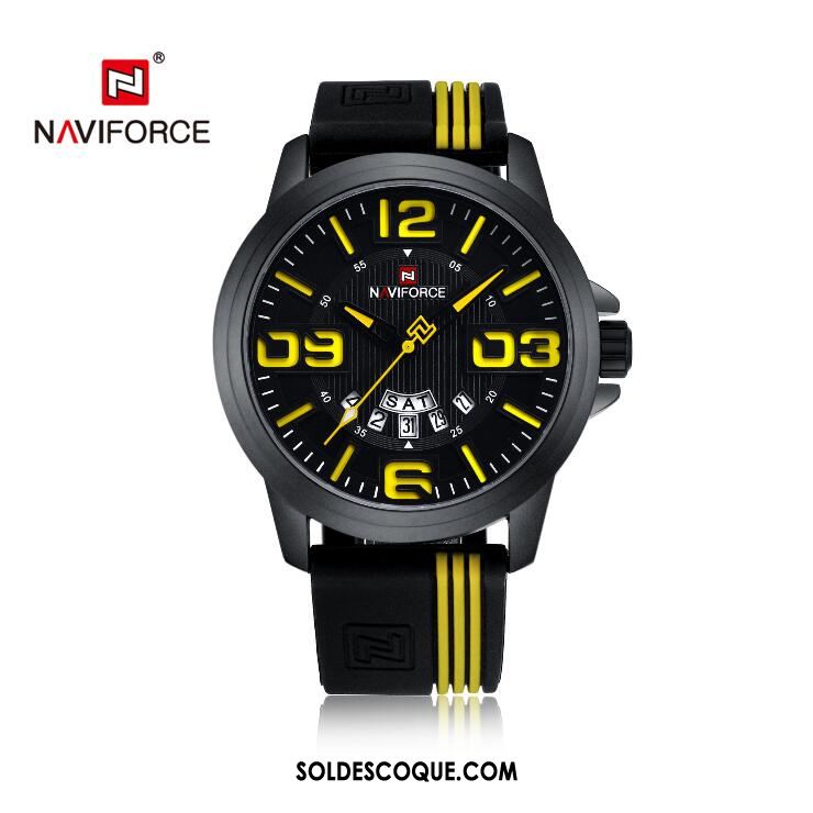 Montre Homme Noir Gros Montre À Bracelet Loisir Étanche Pas Cher