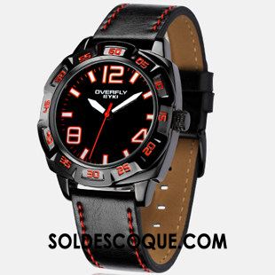 Montre Homme Rouge Montre À Bracelet Personnalité Tendance Étudiant Pas Cher