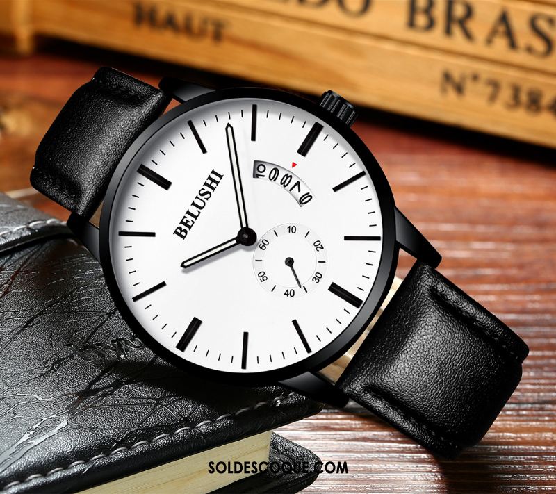 Montre Homme Sport Montre À Bracelet Le Nouveau Noir Étanche Pas Cher