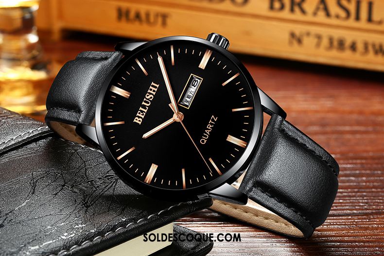 Montre Homme Sport Montre À Bracelet Le Nouveau Noir Étanche Pas Cher