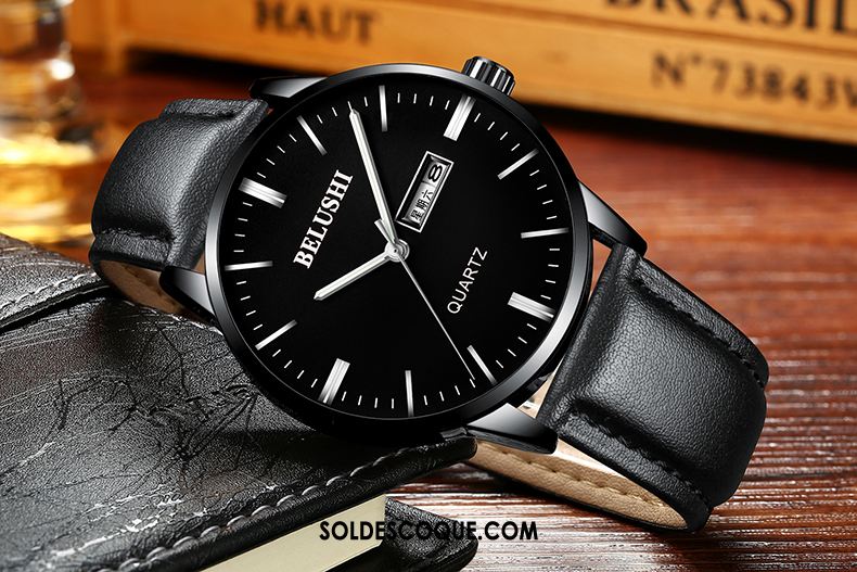 Montre Homme Sport Montre À Bracelet Le Nouveau Noir Étanche Pas Cher