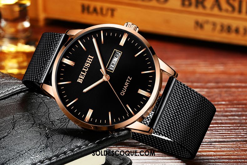 Montre Homme Sport Montre À Bracelet Le Nouveau Noir Étanche Pas Cher