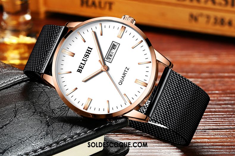 Montre Homme Sport Montre À Bracelet Le Nouveau Noir Étanche Pas Cher