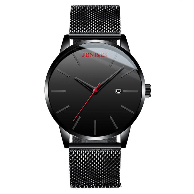 Montre Homme Tendance Montre À Bracelet Le Nouveau Étanche Noir Pas Cher