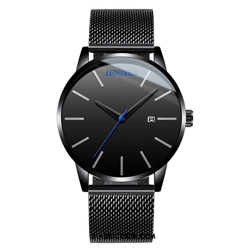 Montre Homme Tendance Montre À Bracelet Le Nouveau Étanche Noir Pas Cher