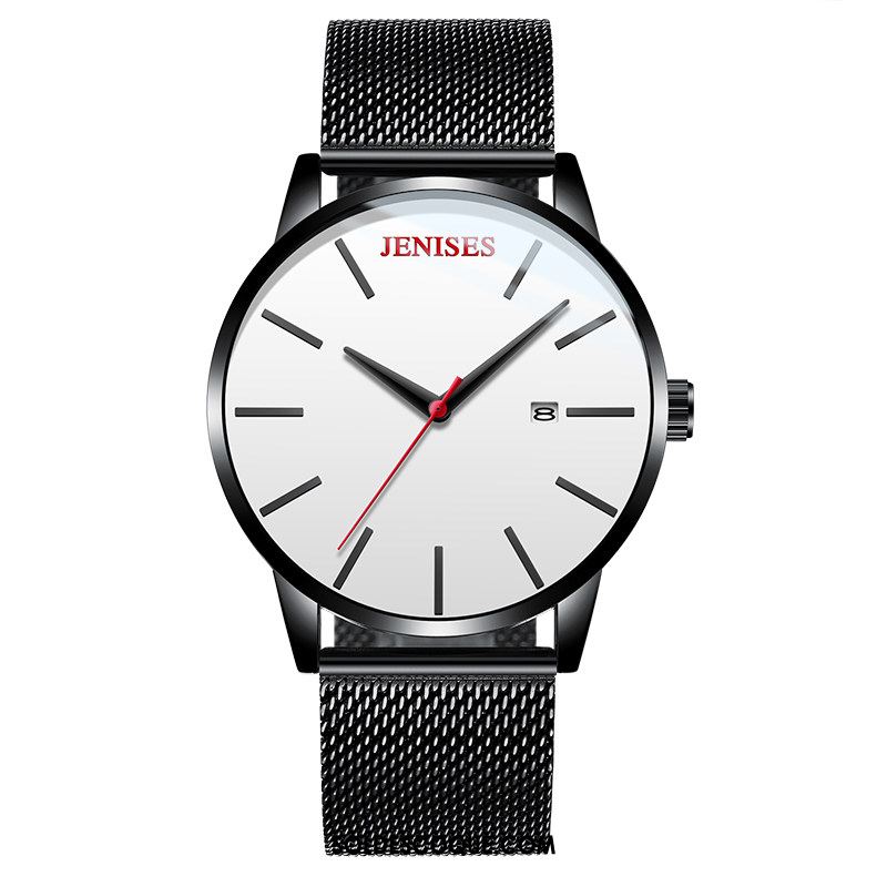 Montre Homme Tendance Montre À Bracelet Le Nouveau Étanche Noir Pas Cher