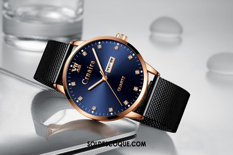 Montre Homme Étanche Montre À Bracelet Bleu Étudiant Loisir En Ligne