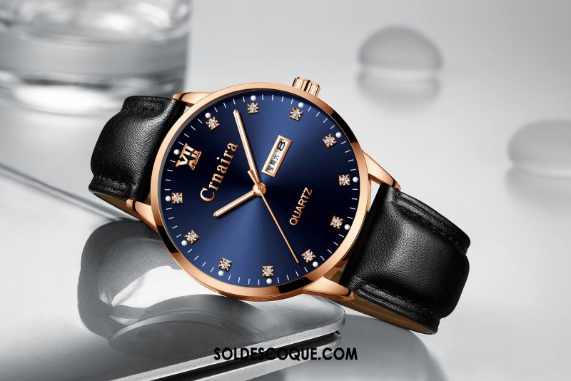 Montre Homme Étanche Montre À Bracelet Bleu Étudiant Loisir En Ligne