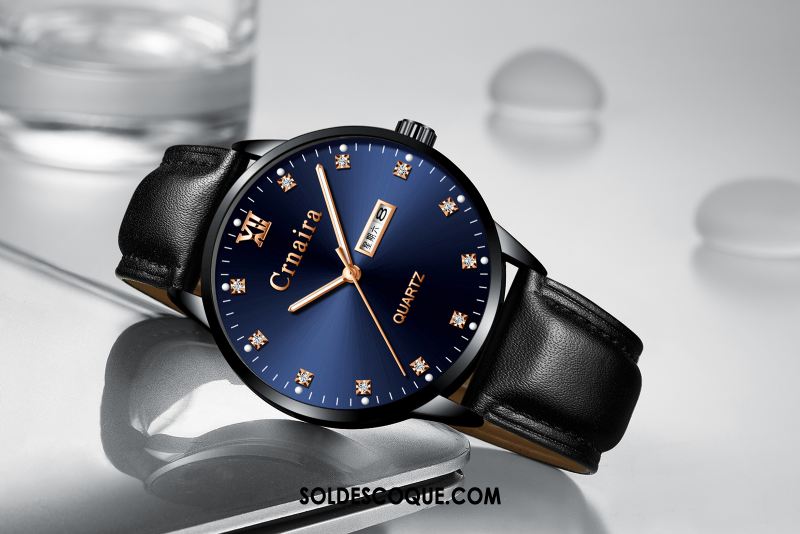 Montre Homme Étanche Montre À Bracelet Bleu Étudiant Loisir En Ligne