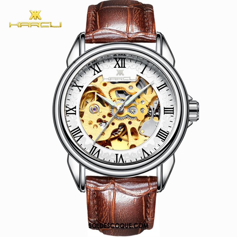 Montre Homme Étudiant Lumineux Montre À Bracelet Automatique Creux En Vente