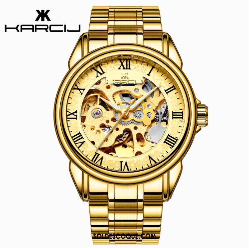 Montre Homme Étudiant Lumineux Montre À Bracelet Automatique Creux En Vente