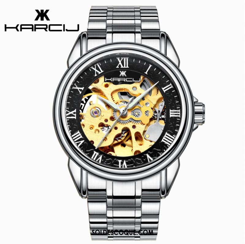 Montre Homme Étudiant Lumineux Montre À Bracelet Automatique Creux En Vente