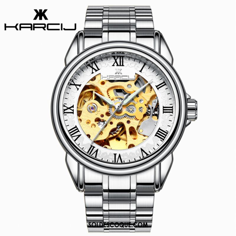 Montre Homme Étudiant Lumineux Montre À Bracelet Automatique Creux En Vente