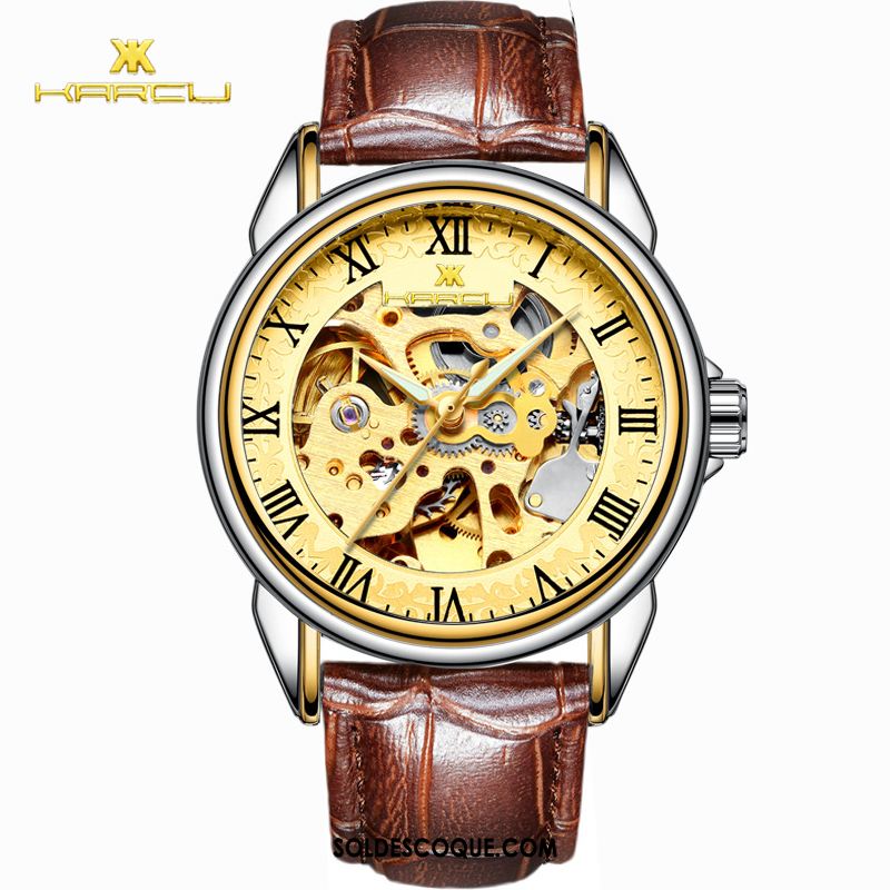 Montre Homme Étudiant Lumineux Montre À Bracelet Automatique Creux En Vente