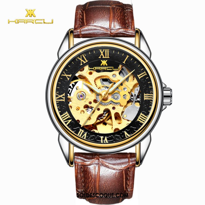 Montre Homme Étudiant Lumineux Montre À Bracelet Automatique Creux En Vente