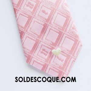 Nœud Papillon Femme Cœur Uniformes Rose Brodé Cravate Soldes