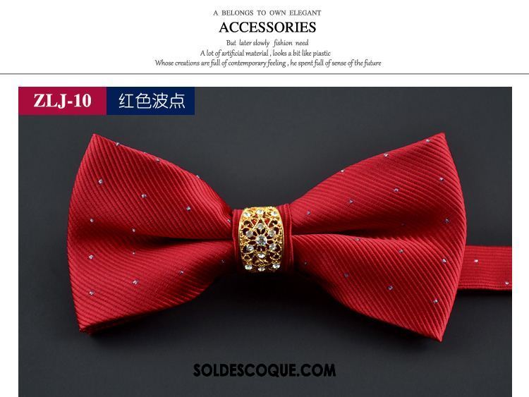 Nœud Papillon Homme Accessoires Rouge Le Marié Vêtements De Cérémonie Décoration En Vente