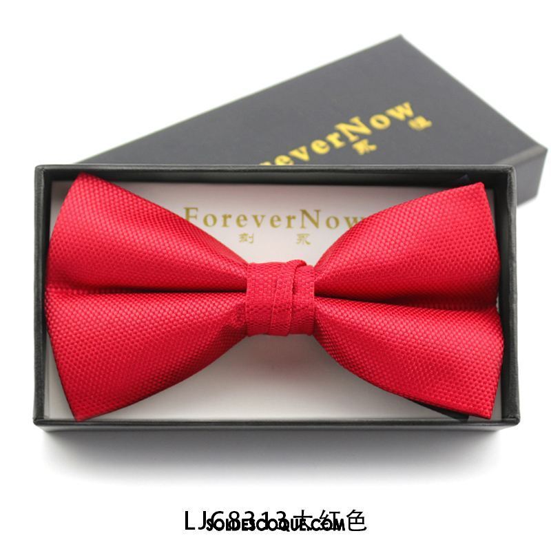 Nœud Papillon Homme Marier Rouge Mariage Noir Vêtements De Cérémonie En Vente