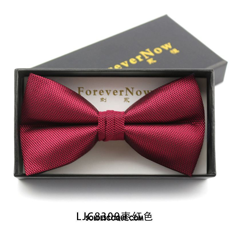 Nœud Papillon Homme Marier Rouge Mariage Noir Vêtements De Cérémonie En Vente