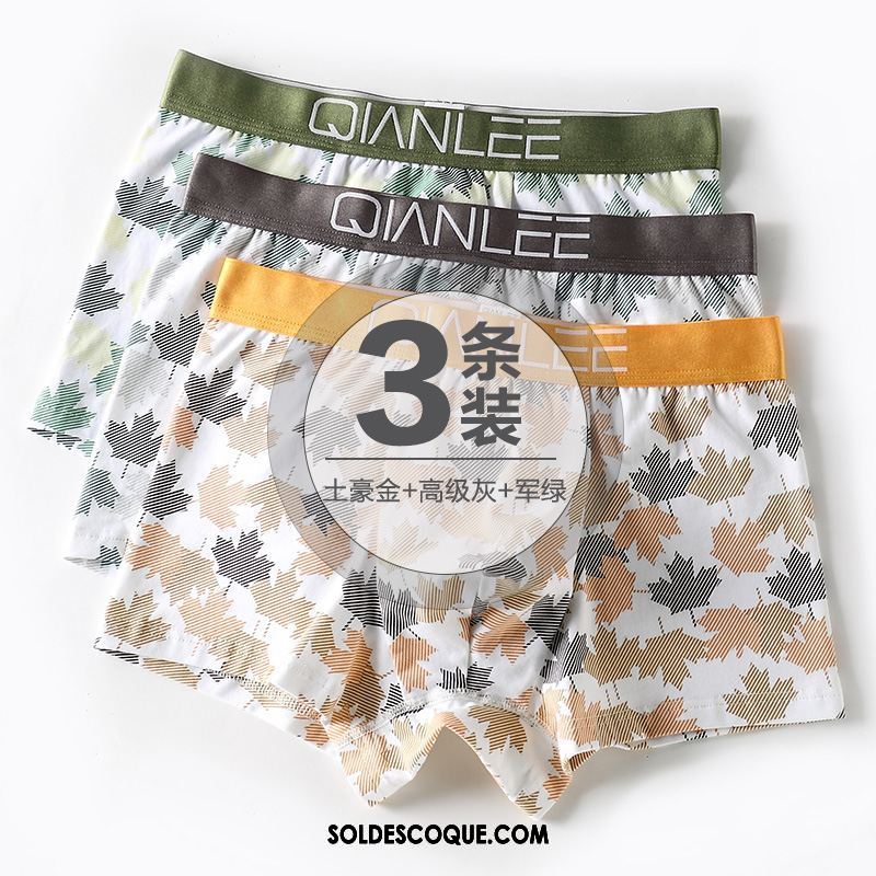 Shorty Homme Coton Personnalité 100% Coton Jeunesse Confortable En Ligne