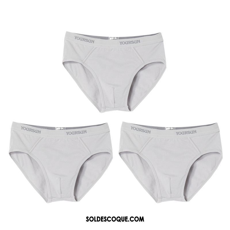 Shorty Homme Respirant Pure Couleur Simple Coton Élasticité Soldes