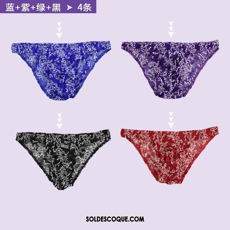 Shorty Homme Sexy Rouge Creux Taille Basse Triangle En Ligne