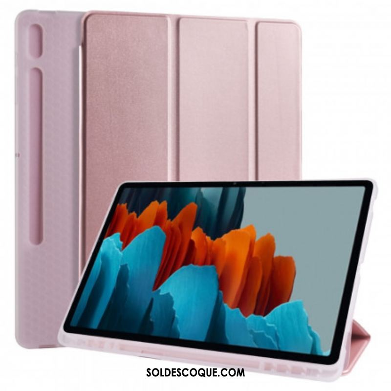 Smart Case Samsung Galaxy Tab S8 Plus / S7 Plus Silicone et Simili Cuir