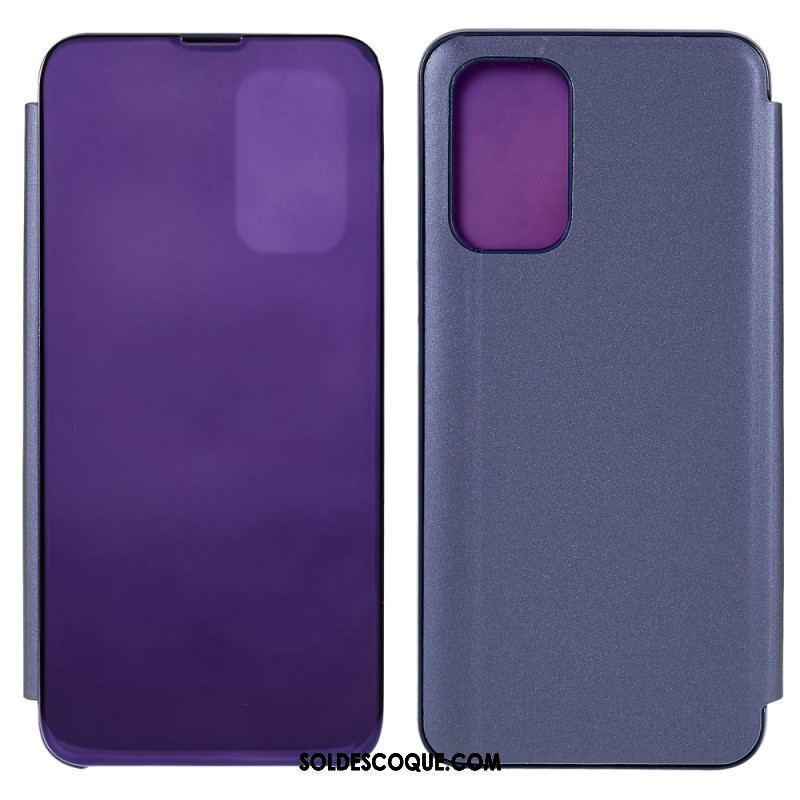 View Cover Oppo A54 5G / A74 5G Miroir et Effet Cuir