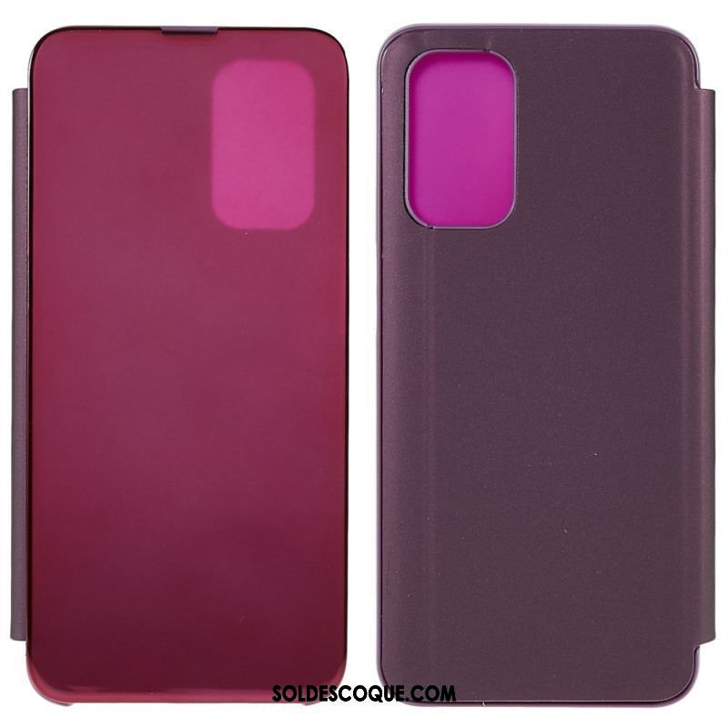 View Cover Oppo A54 5G / A74 5G Miroir et Effet Cuir