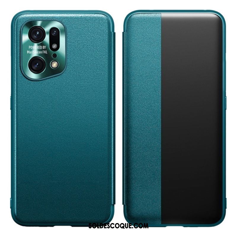 View Cover Oppo Find X5 Pro Simili Cuir