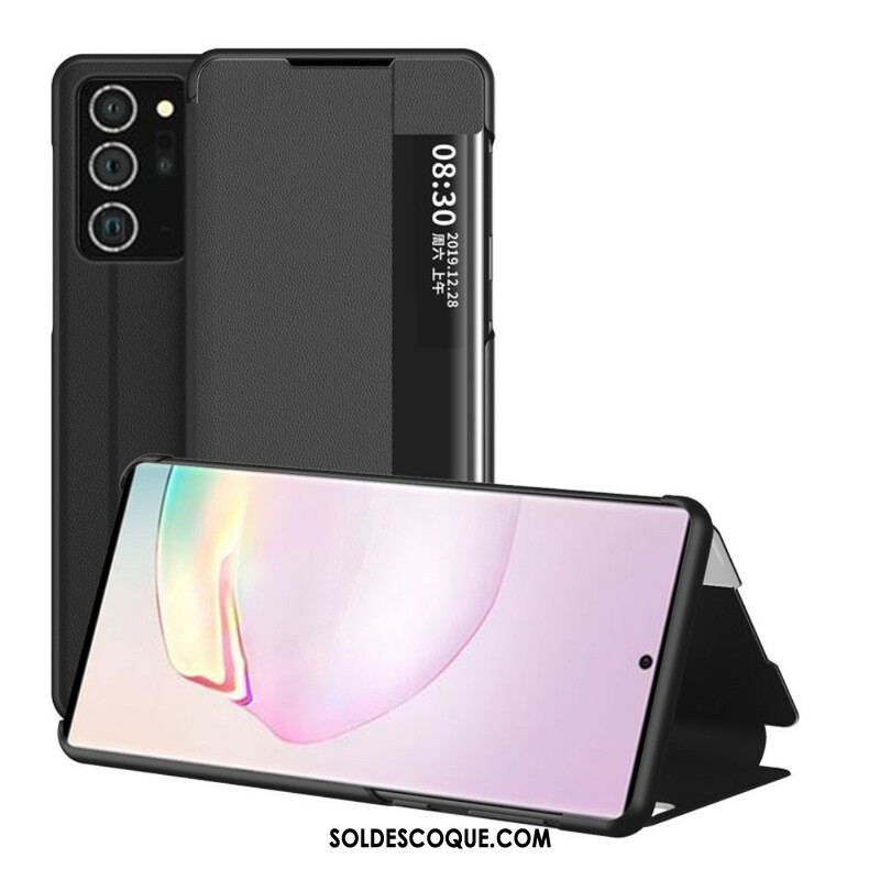 View Cover Samsung Galaxy Note 20 Simili Cuir Texturé