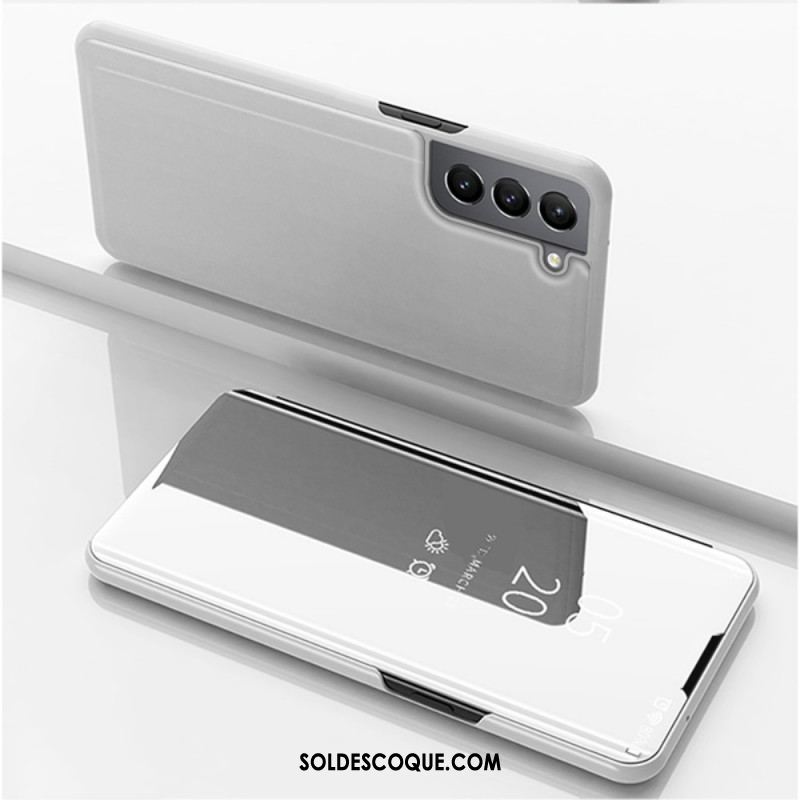 View Cover Samsung Galaxy S22 5G Miroir et Simili Cuir