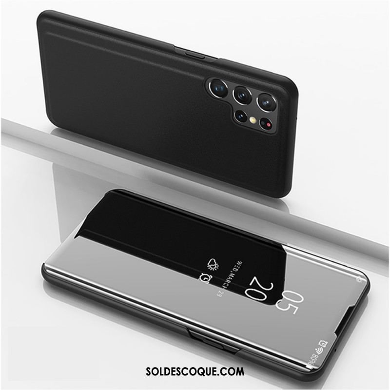 View Cover Samsung Galaxy S22 Ultra 5G Miroir et Simili Cuir