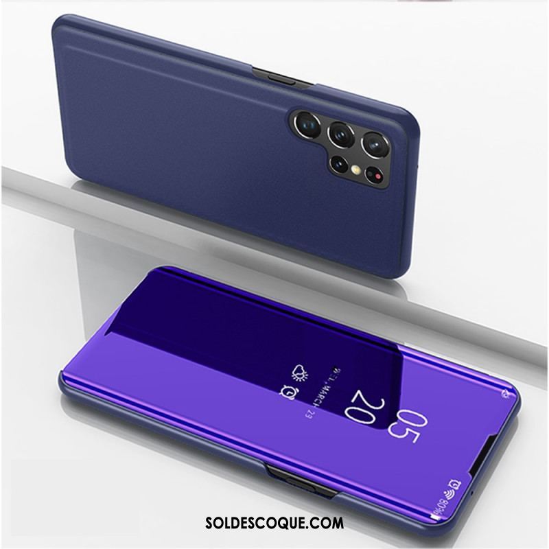 View Cover Samsung Galaxy S22 Ultra 5G Miroir et Simili Cuir