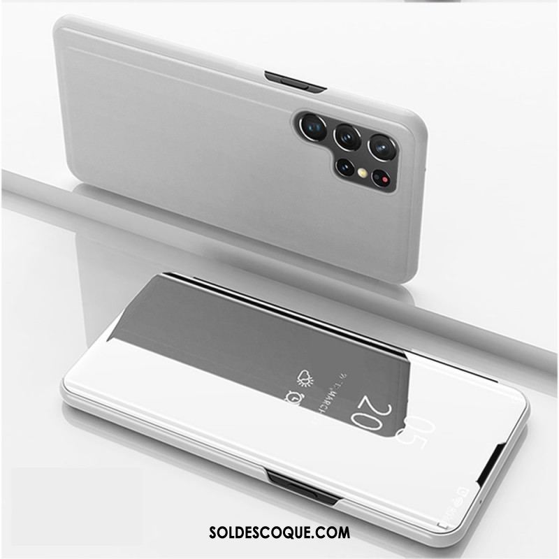 View Cover Samsung Galaxy S22 Ultra 5G Miroir et Simili Cuir