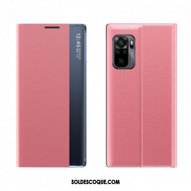 View Cover Xiaomi Redmi Note 10/10S/Poco M5s Simili Cuir Texturé