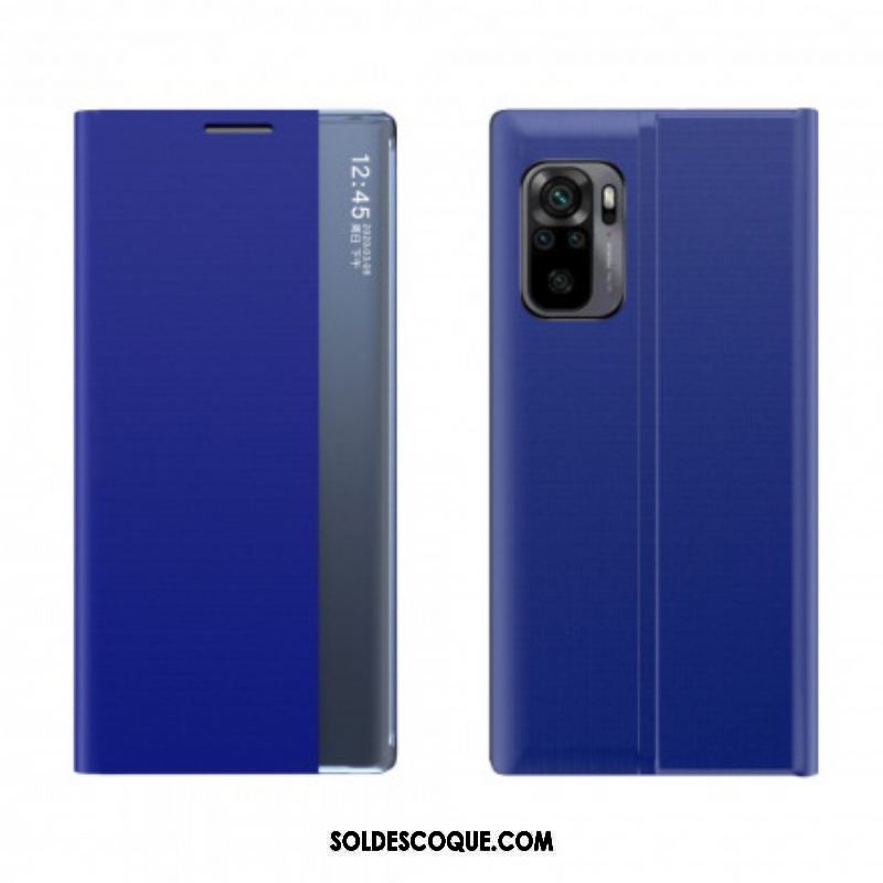 View Cover Xiaomi Redmi Note 10/10S/Poco M5s Simili Cuir Texturé