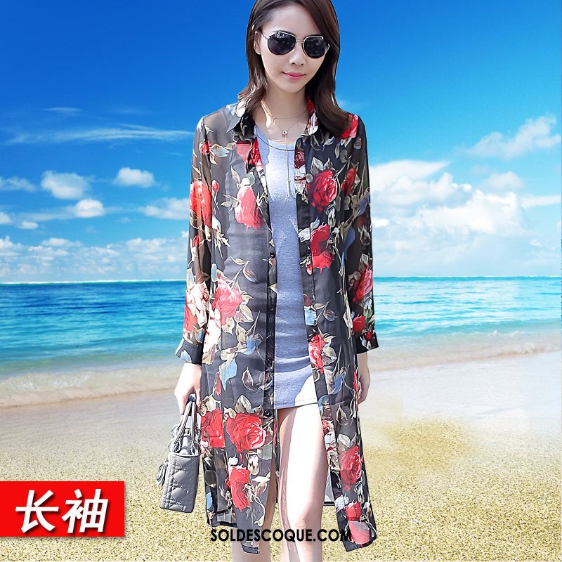 Vêtement Anti Uv Femme Cardigan Longue Bord De Mer Plage Châle Soldes