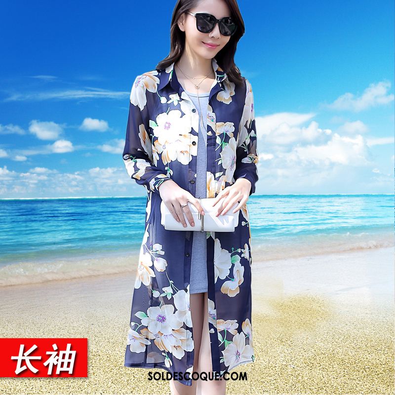 Vêtement Anti Uv Femme Cardigan Longue Bord De Mer Plage Châle Soldes