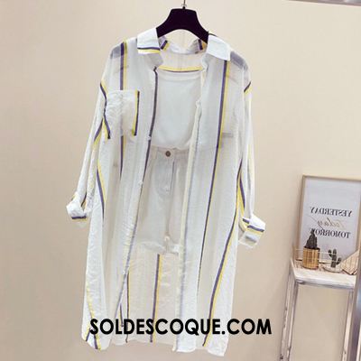 Vêtement Anti Uv Femme Mode Ultra Cardigan Jaune Été Soldes