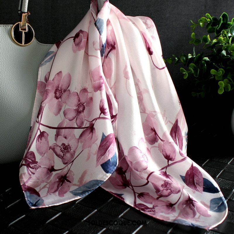 Écharpe Femme Foulard Grande Marque Petit Soie Mulberry Jaune Soldes