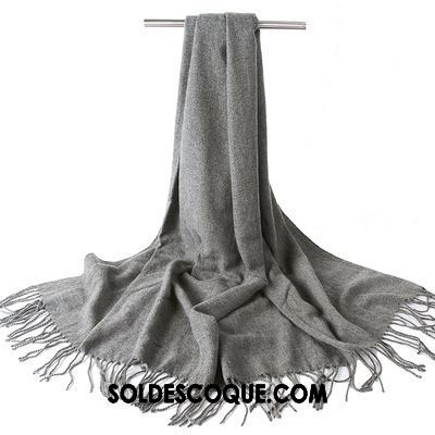 Écharpe Femme Gris Longue Section Simple Étudiant L'automne Soldes